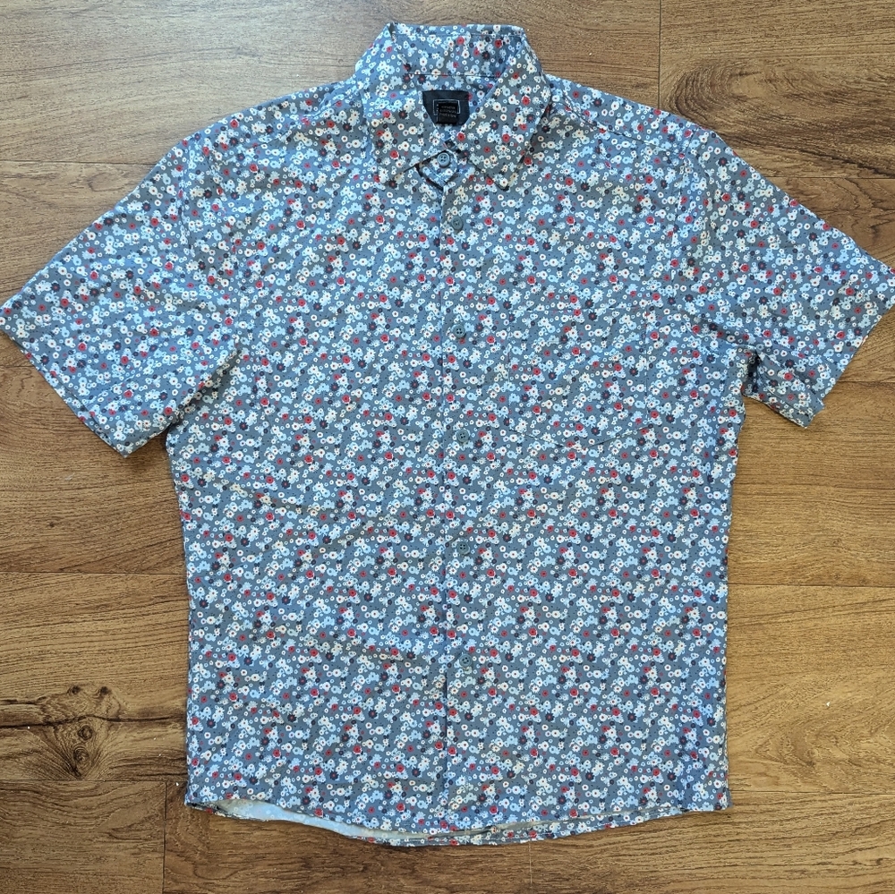 Floral Short Sleeve Men's Shirt Size Small 14th & Union